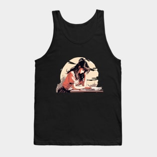 Studying Girl relaxed Tank Top